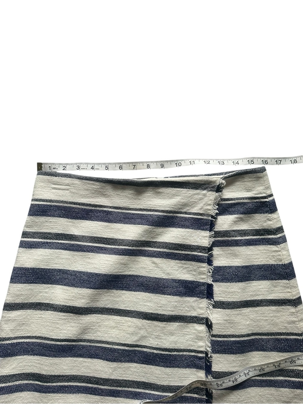 LOFT Striped Fringe Wrap Mini Skirt Size 10 - Picture 3 of 9